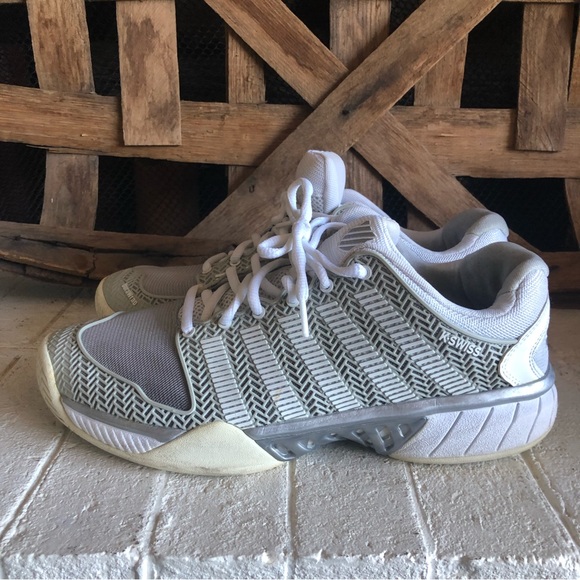 K-Swiss hyper court express grey and white women's sneakers 11 shoes - Picture 6 of 10